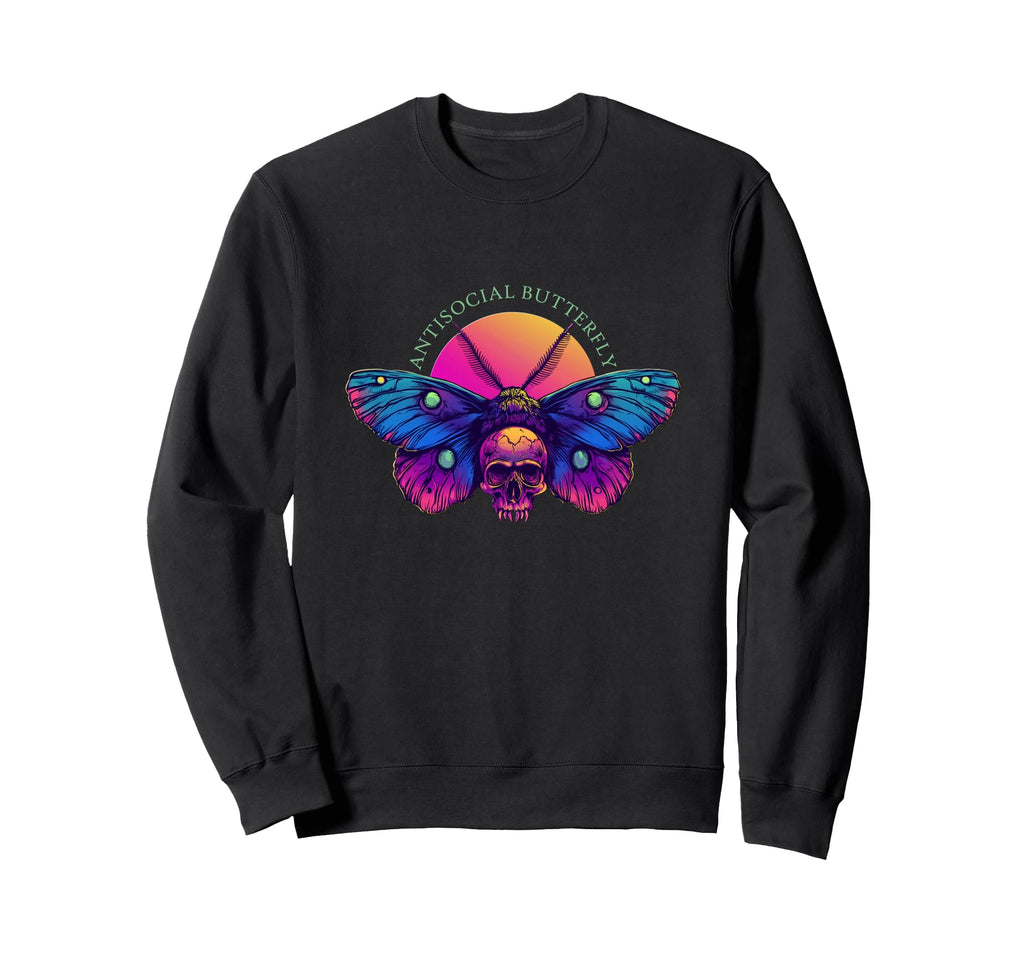 Antisocial Butterfly Gift Hoodie - Casual Everyday Wear Men Women - T-Shirt, Sweatshirt, Hoodie