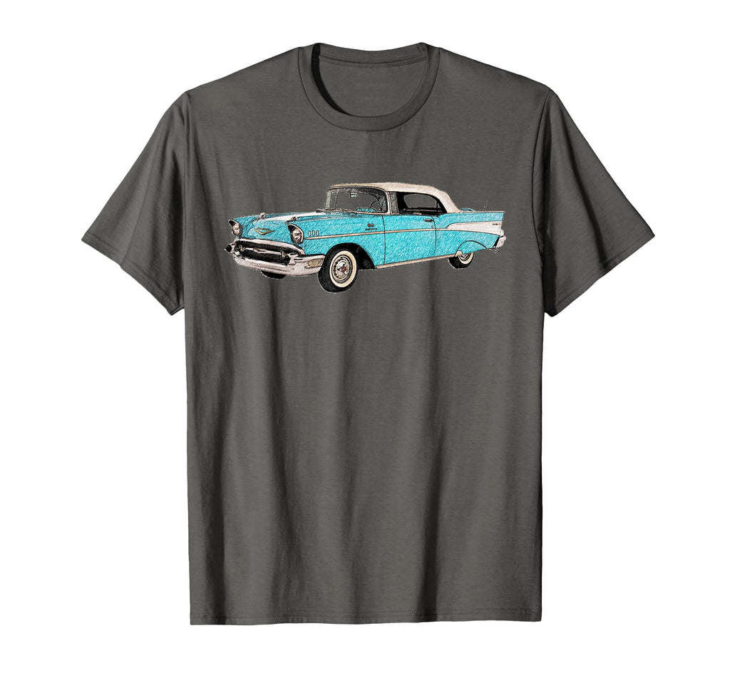1957 1950S Car Auto Drawing T-Shirt - Streetwear Style for Adults - T-Shirt, Sweatshirt, Hoodie