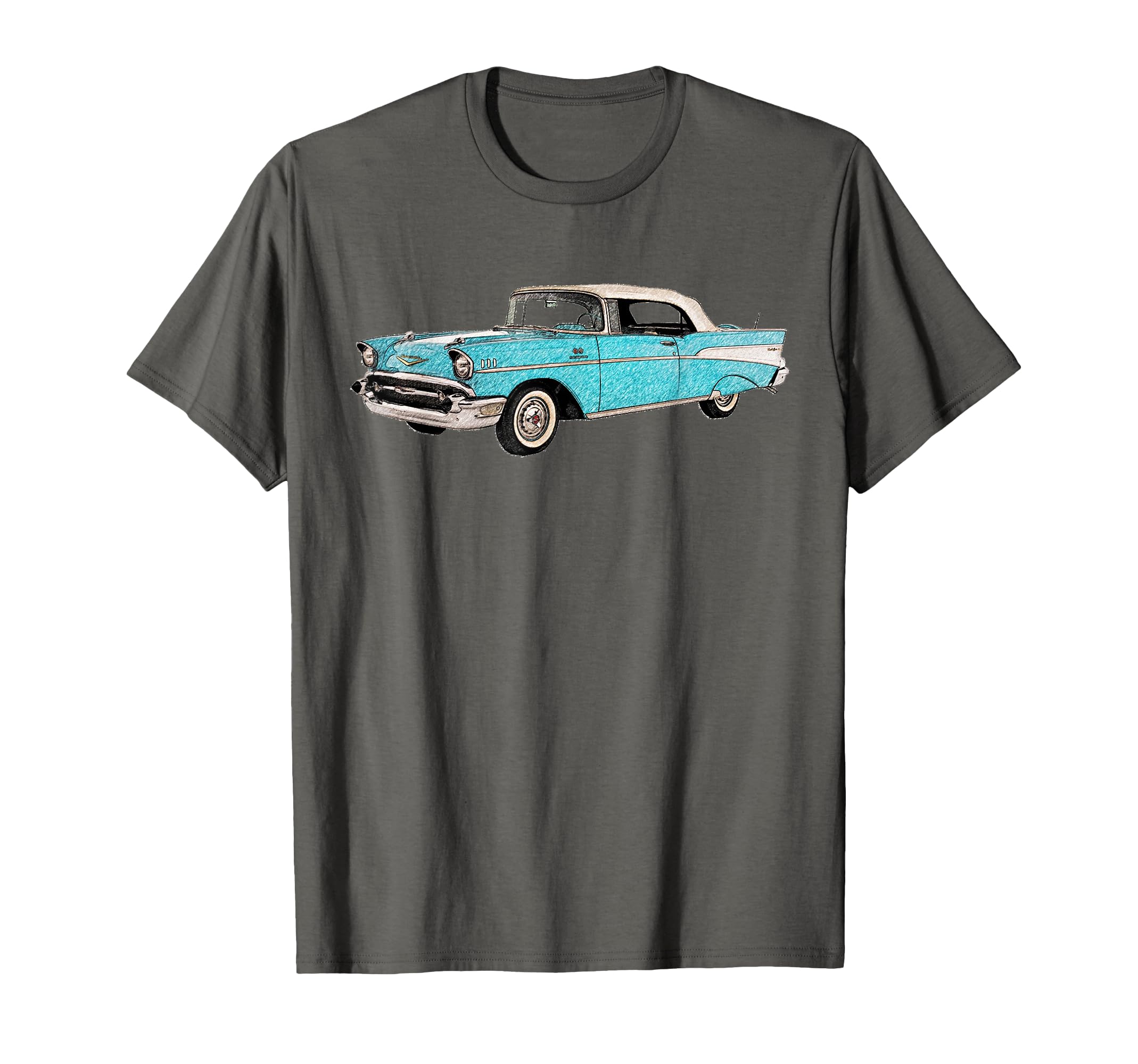 1957 1950S Car Auto Drawing T-Shirt - Streetwear Style for Adults - T-Shirt, Sweatshirt, Hoodie