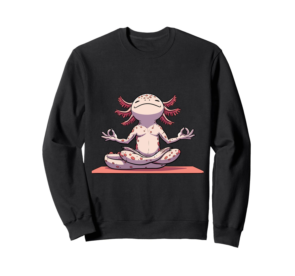 Meditation Axolotl Yoga Pose Sweatshirt - Casual Everyday Wear for Adults - T-Shirt, Sweatshirt, Hoodie