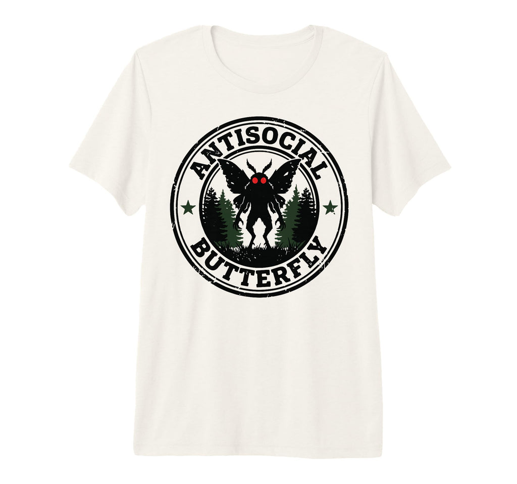 Antisocial Butterfly Tri Blend T-Shirt - Novelty Apparel for Adults - T-Shirt, Sweatshirt, Hoodie