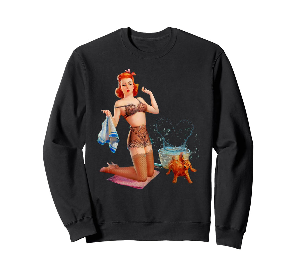 1940S Pin Up Sexy American Art Sweatshirt - Fun Novelty Design Unisex - T-Shirt, Sweatshirt, Hoodie