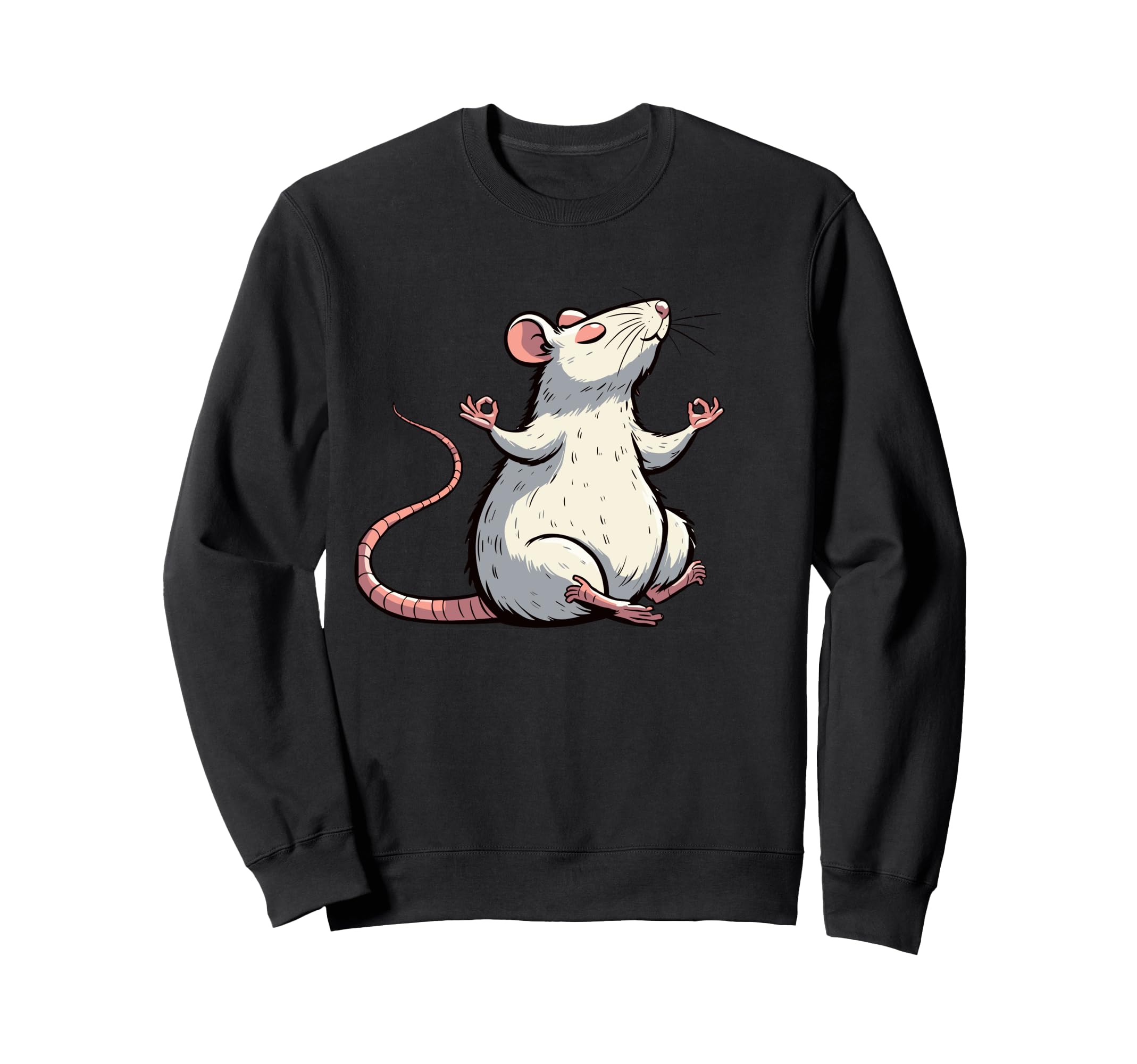 Meditation Rat Mouse Yoga Pose Sweatshirt - Unique Graphic for Adults - T-Shirt, Sweatshirt, Hoodie