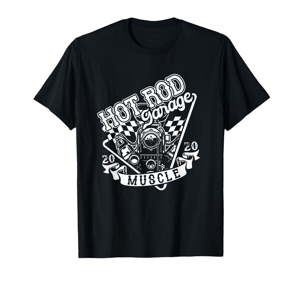 Hot Rod Garage American Old Car T-Shirt - Aesthetic Graphic Men Women - T-Shirt, Sweatshirt, Hoodie