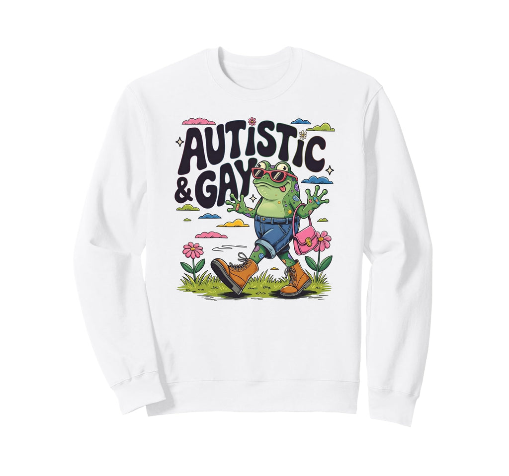 Autistic Gay Frog Love Is Love Lgbtq Sweatshirt - Minimalist Print Unisex - T-Shirt, Sweatshirt, Hoodie