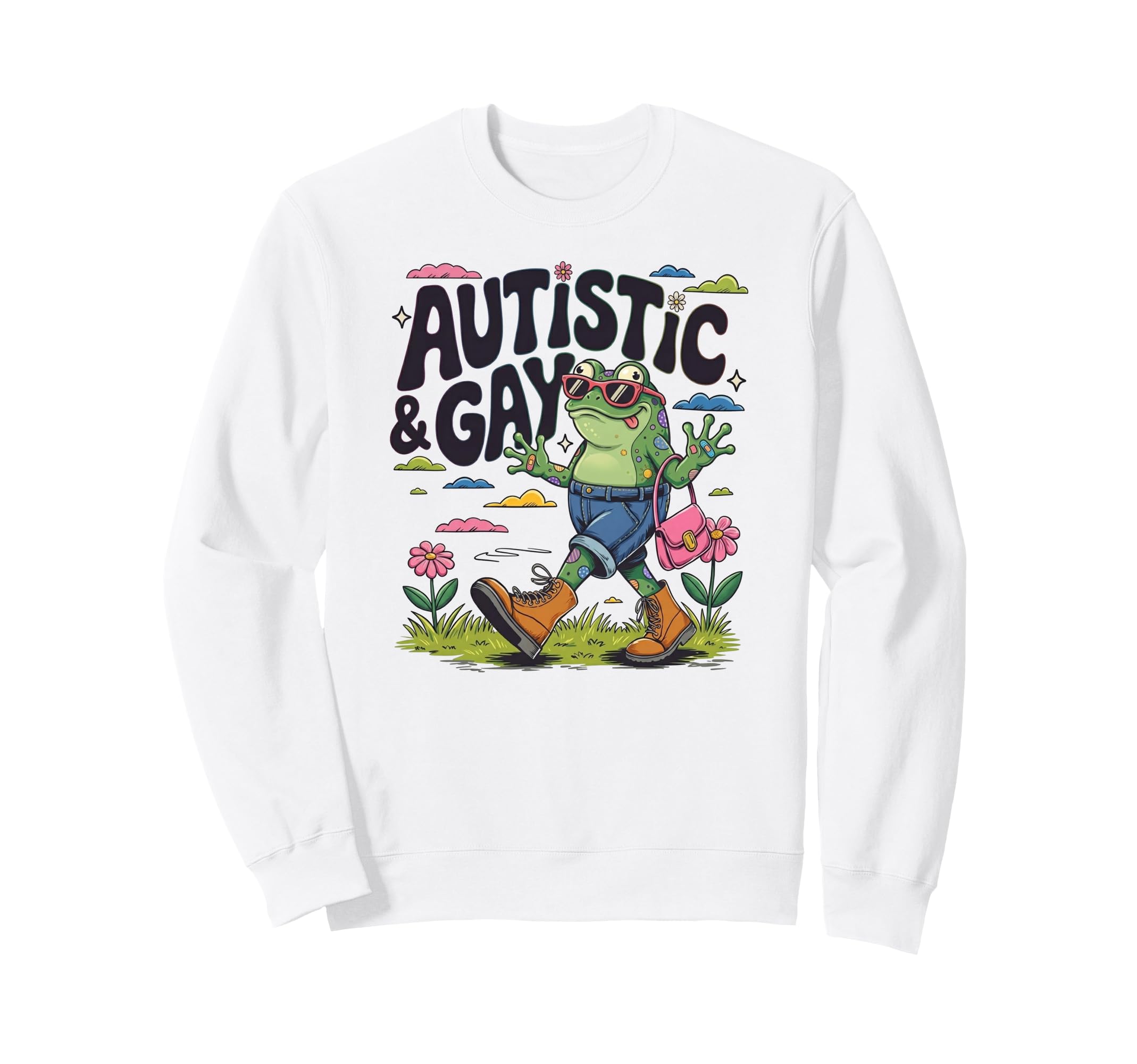 Autistic Gay Frog Love Is Love Lgbtq Sweatshirt - Minimalist Print Unisex - T-Shirt, Sweatshirt, Hoodie