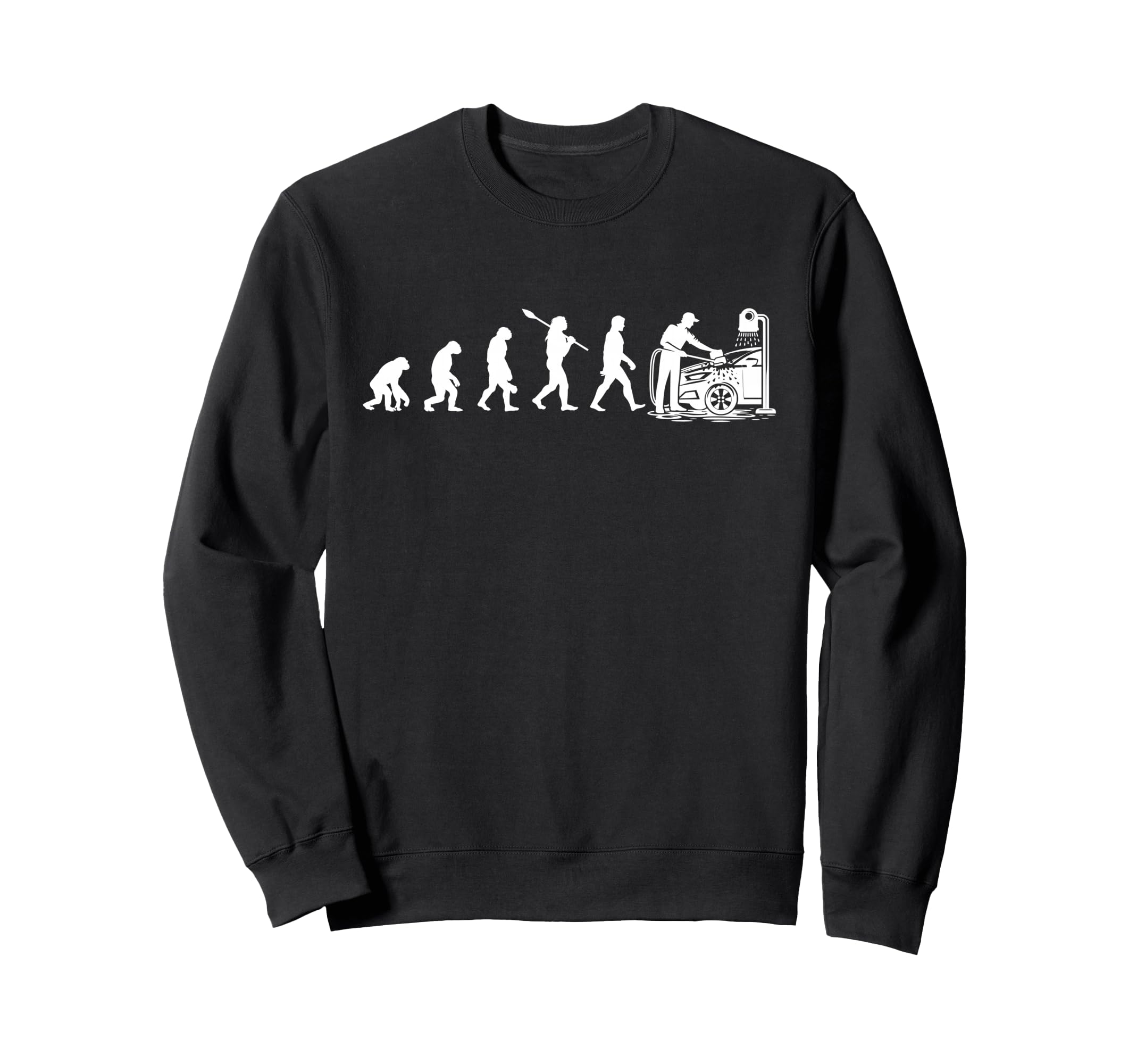 Evolution Automobile Cleaner Funny Sweatshirt - Novelty Apparel for Adults - T-Shirt, Sweatshirt, Hoodie
