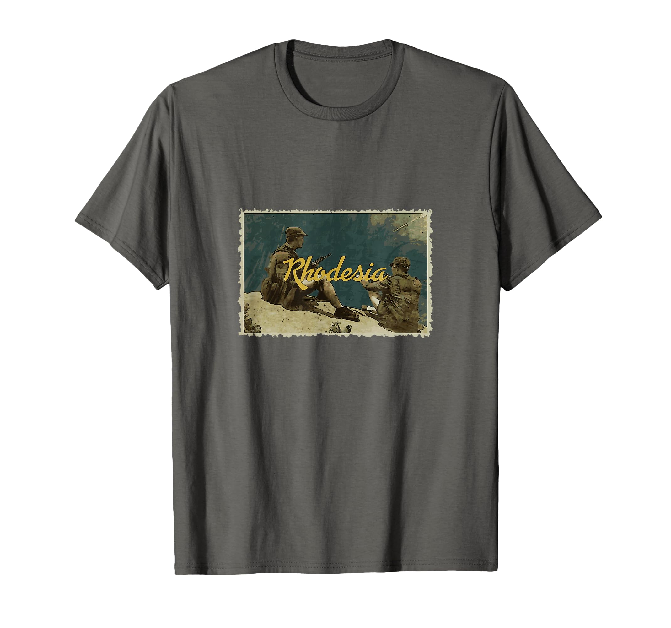 Rhodesian Postcard Soldiers Bush War T-Shirt - Custom Art Print Unisex - T-Shirt, Sweatshirt, Hoodie