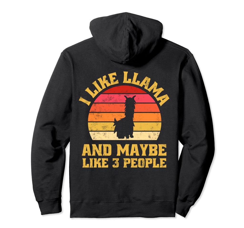 Funny Farm Animal Llama Alpaca Lover Sunset Hoodie - Trendy Graphic Unisex - T-Shirt, Sweatshirt, Hoodie