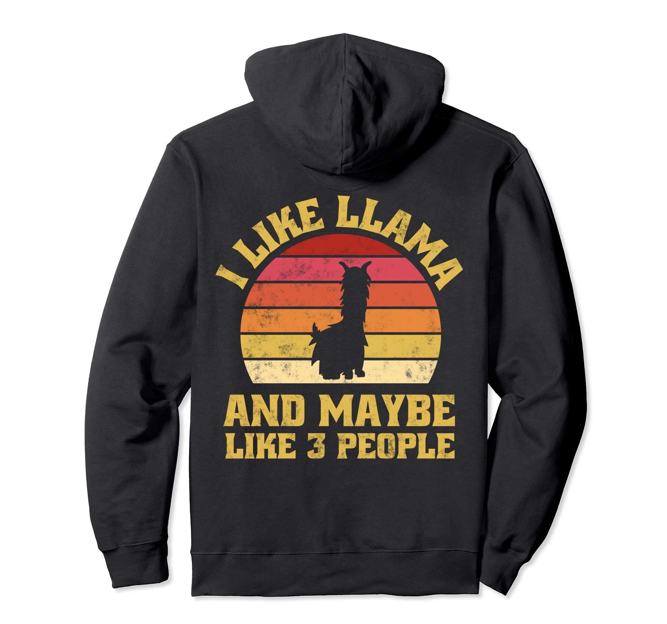 Funny Farm Animal Llama Alpaca Lover Sunset Hoodie - Trendy Graphic Unisex - T-Shirt, Sweatshirt, Hoodie