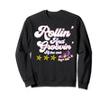 Roller Skates Rollin And Groovin Sweatshirt - Aesthetic Graphic Men Women - T-Shirt, Sweatshirt, Hoodie