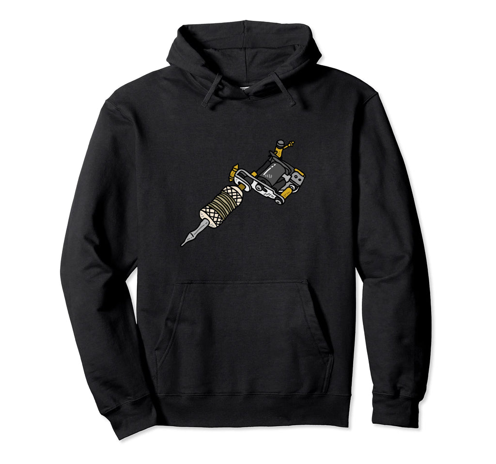 Tattoo Gun American Traditional Tattoo Hoodie - Minimalist Print Unisex - T-Shirt, Sweatshirt, Hoodie