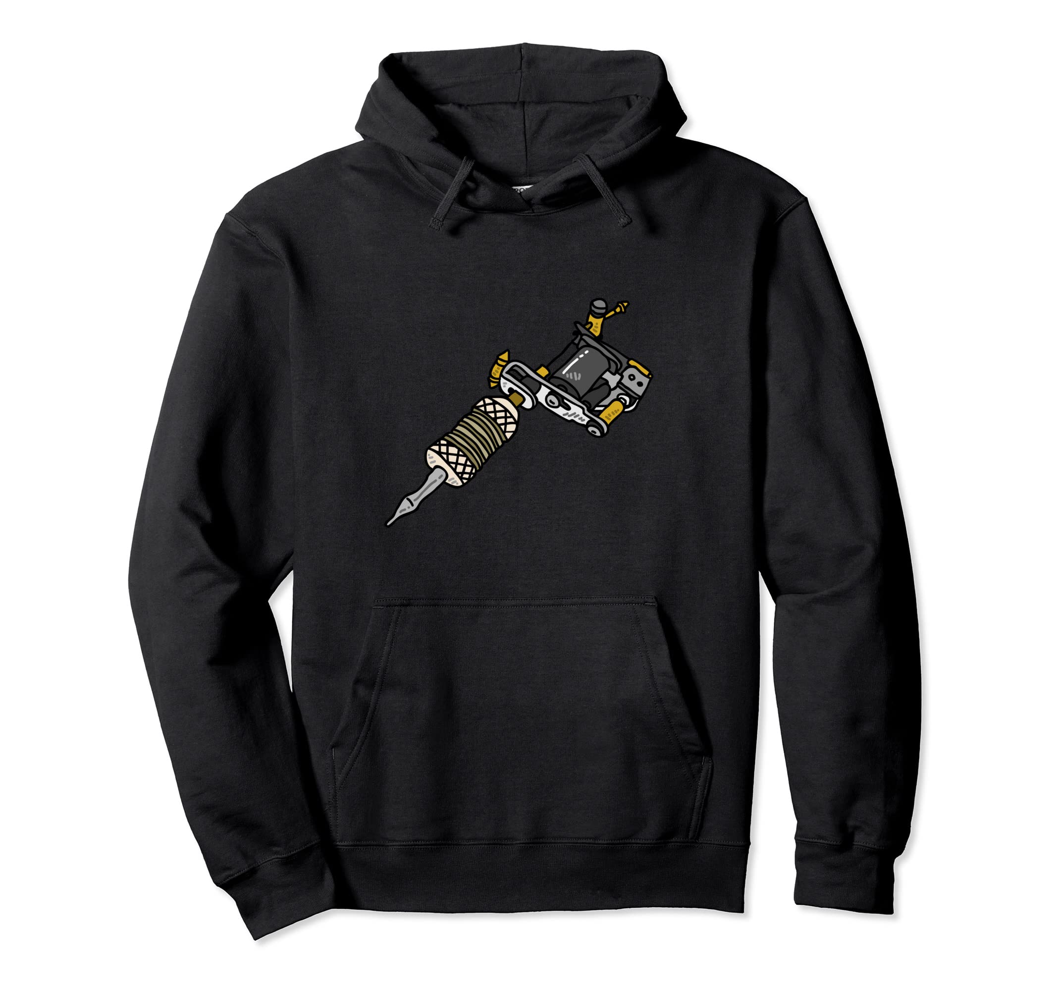 Tattoo Gun American Traditional Tattoo Hoodie - Minimalist Print Unisex - T-Shirt, Sweatshirt, Hoodie