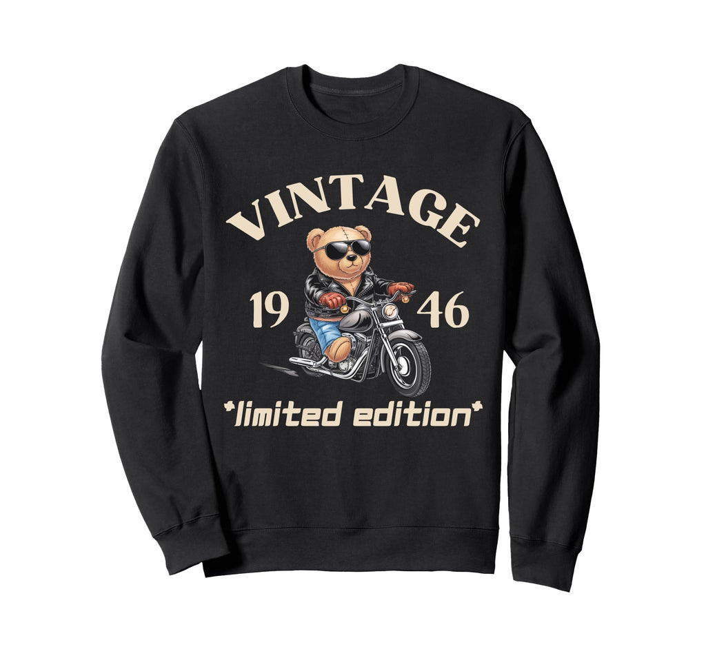 Mens Motorcycle 79Th Birthday 1946 Sweatshirt - Novelty Apparel for Adults - T-Shirt, Sweatshirt, Hoodie