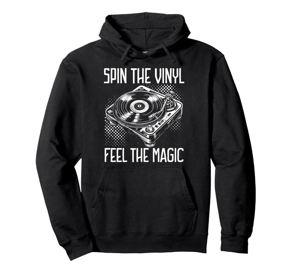 Vinyl Collecting Record Player Hoodie - Unique Graphic for Adults - T-Shirt, Sweatshirt, Hoodie