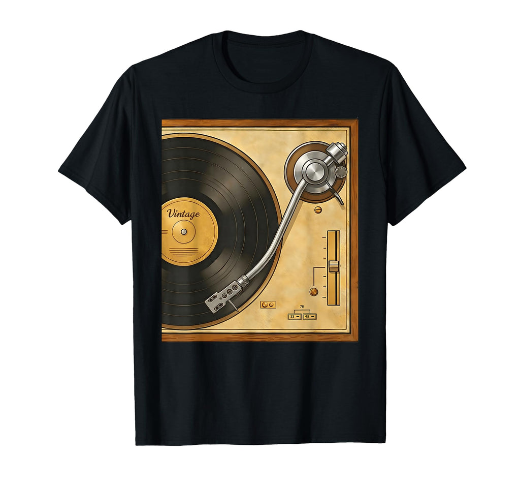 Anatomy Vinyl Record Player Turntable T-Shirt - Unique Graphic Unisex - T-Shirt, Sweatshirt, Hoodie