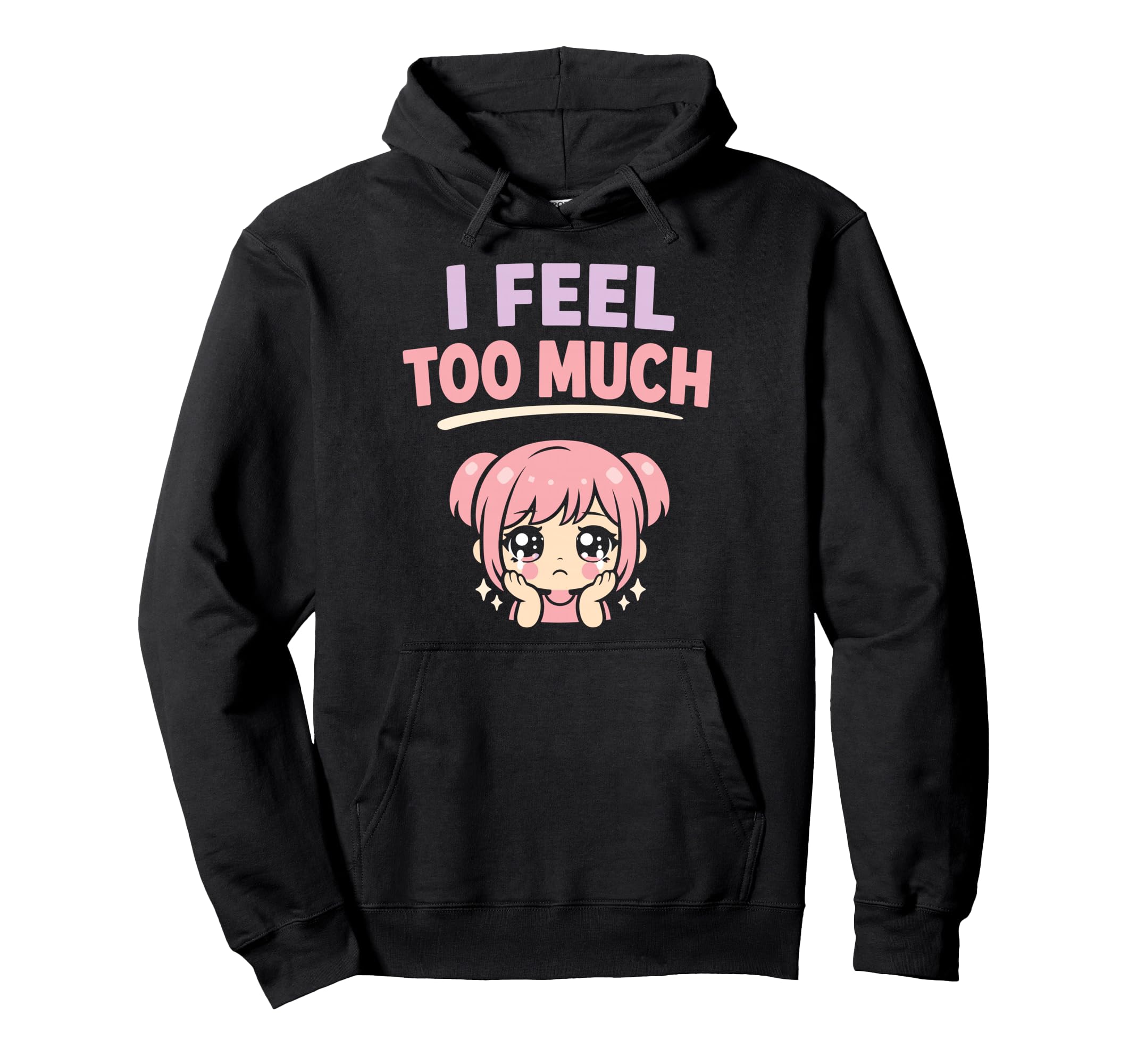 Anime Anxiety Overthinking Weeb Kawaii Hoodie - Streetwear Style Men Women - T-Shirt, Sweatshirt, Hoodie