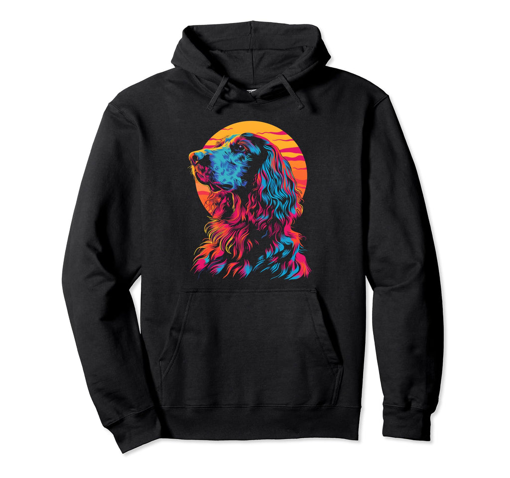 Dog Afghan Hound Vaporwave Retrowave Hoodie - Unique Graphic for Adults - T-Shirt, Sweatshirt, Hoodie