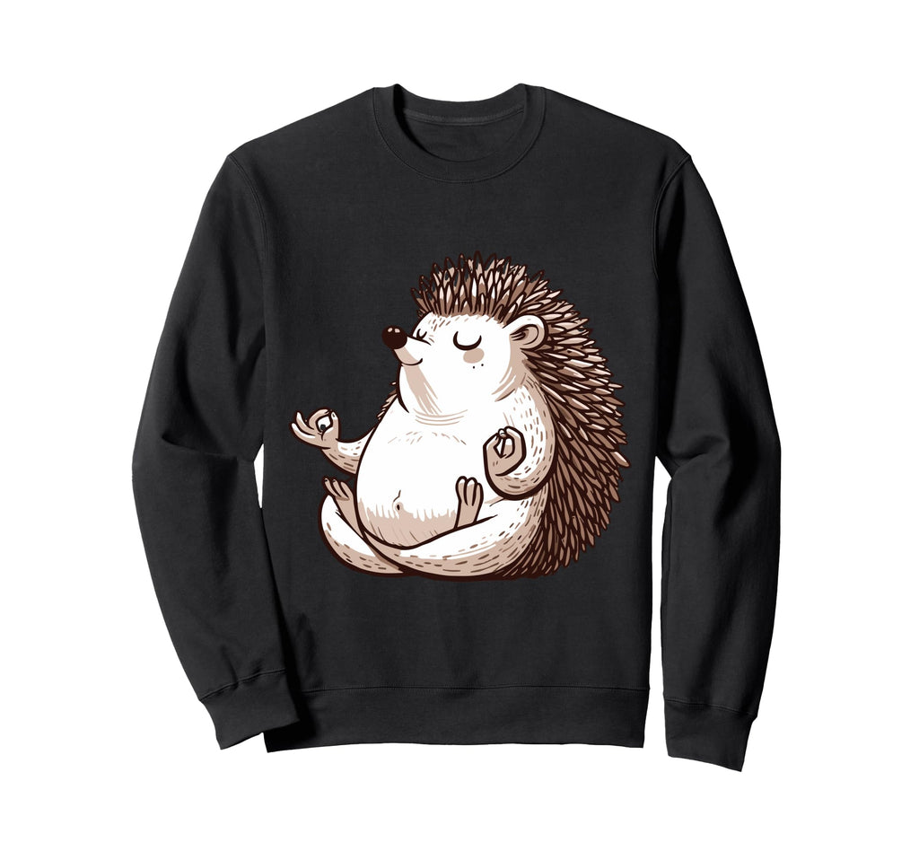 Meditation Hedgehog Yoga Pose Sweatshirt - Trendy Graphic for Adults - T-Shirt, Sweatshirt, Hoodie