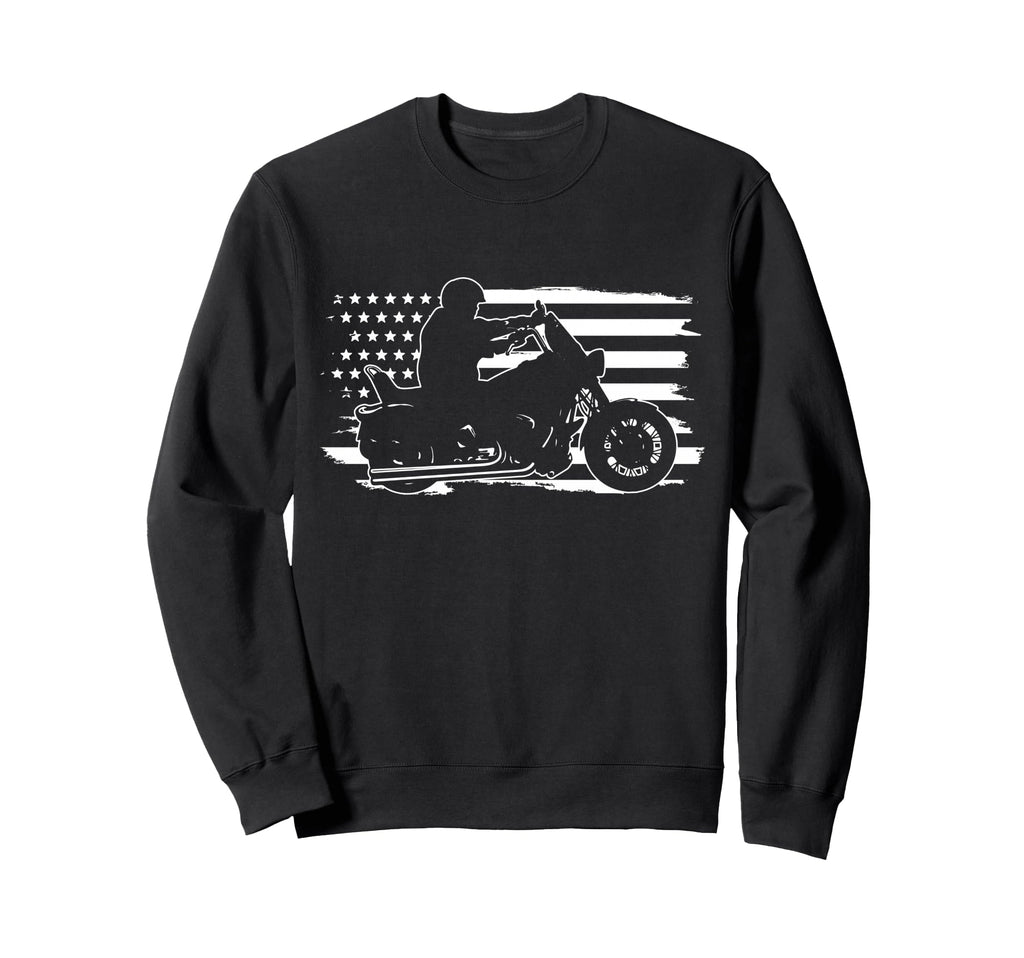 Patriotic Motorcycle American Us Sweatshirt - Unique Graphic for Adults - T-Shirt, Sweatshirt, Hoodie