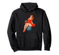 1940S Pin Up Hot Redhead Pinup Hoodie - Custom Art Print for Adults - T-Shirt, Sweatshirt, Hoodie