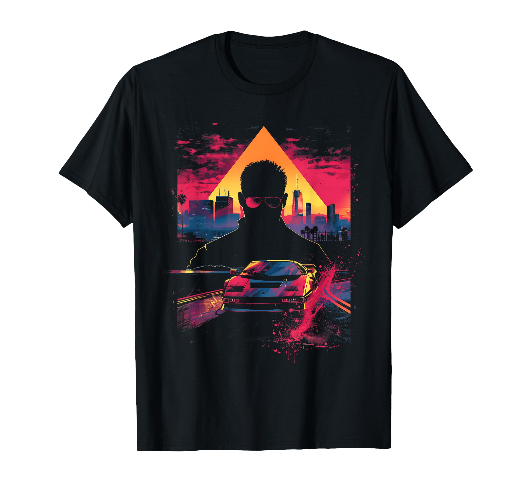 Car Sunglasses Skyline 1980S 1990S T-Shirt - Minimalist Print Men Women - T-Shirt, Sweatshirt, Hoodie