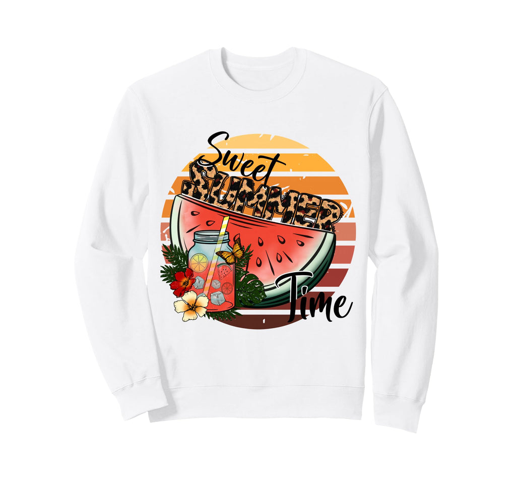 Sweet Summer Time Watermelon Sweatshirt - Novelty Apparel for Adults - T-Shirt, Sweatshirt, Hoodie