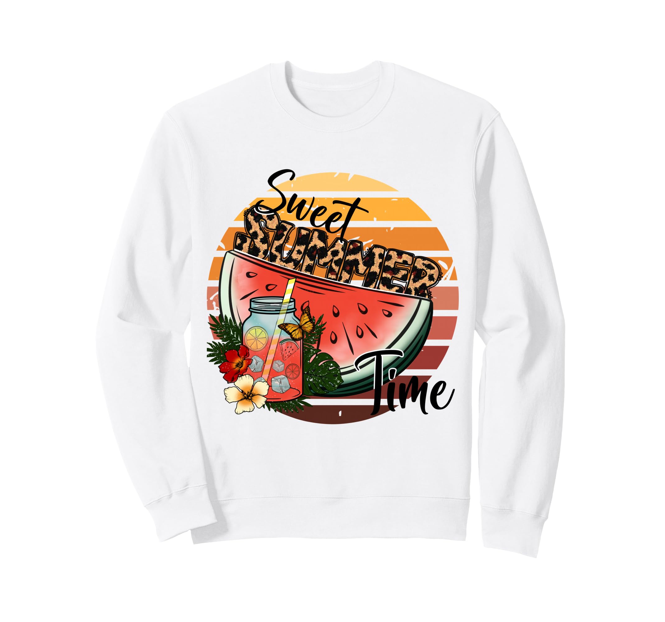 Sweet Summer Time Watermelon Sweatshirt - Novelty Apparel for Adults - T-Shirt, Sweatshirt, Hoodie