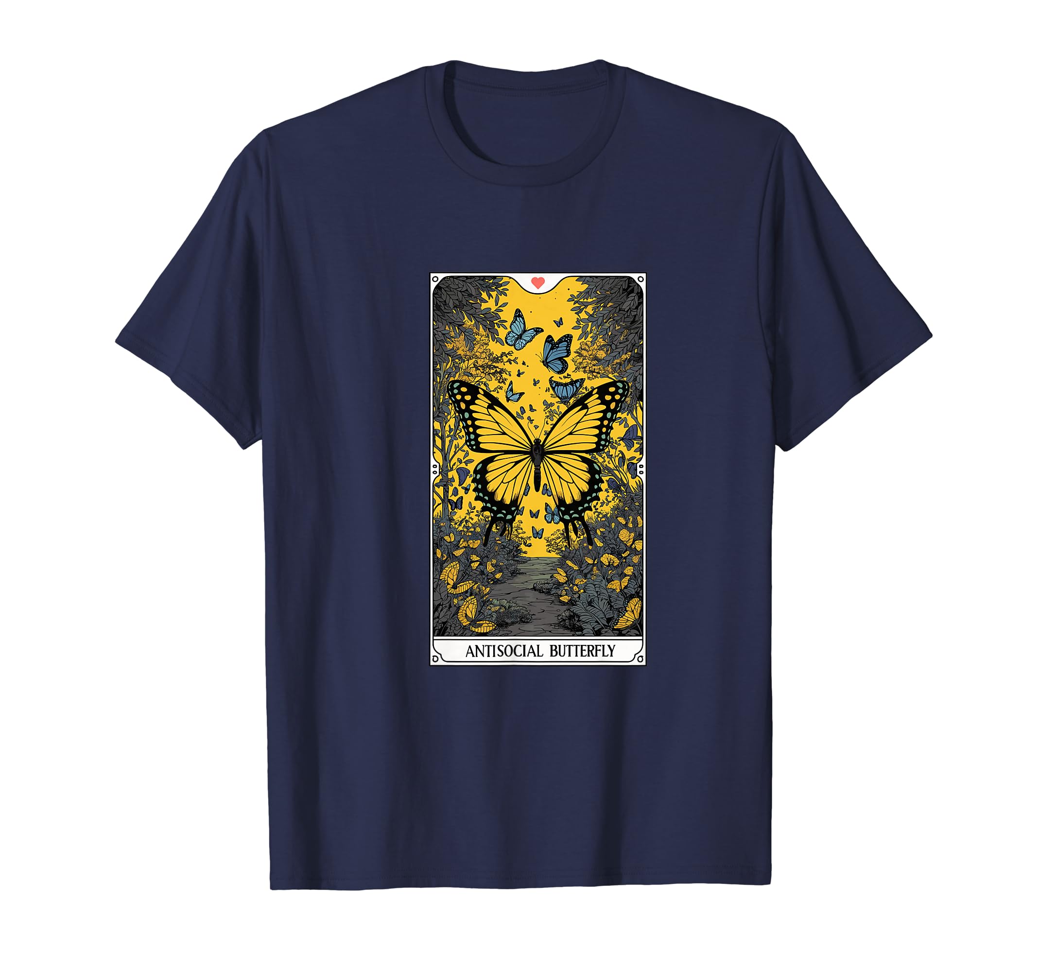 Antisocial Butterfly Tarot Card T-Shirt - Minimalist Print for Adults - T-Shirt, Sweatshirt, Hoodie