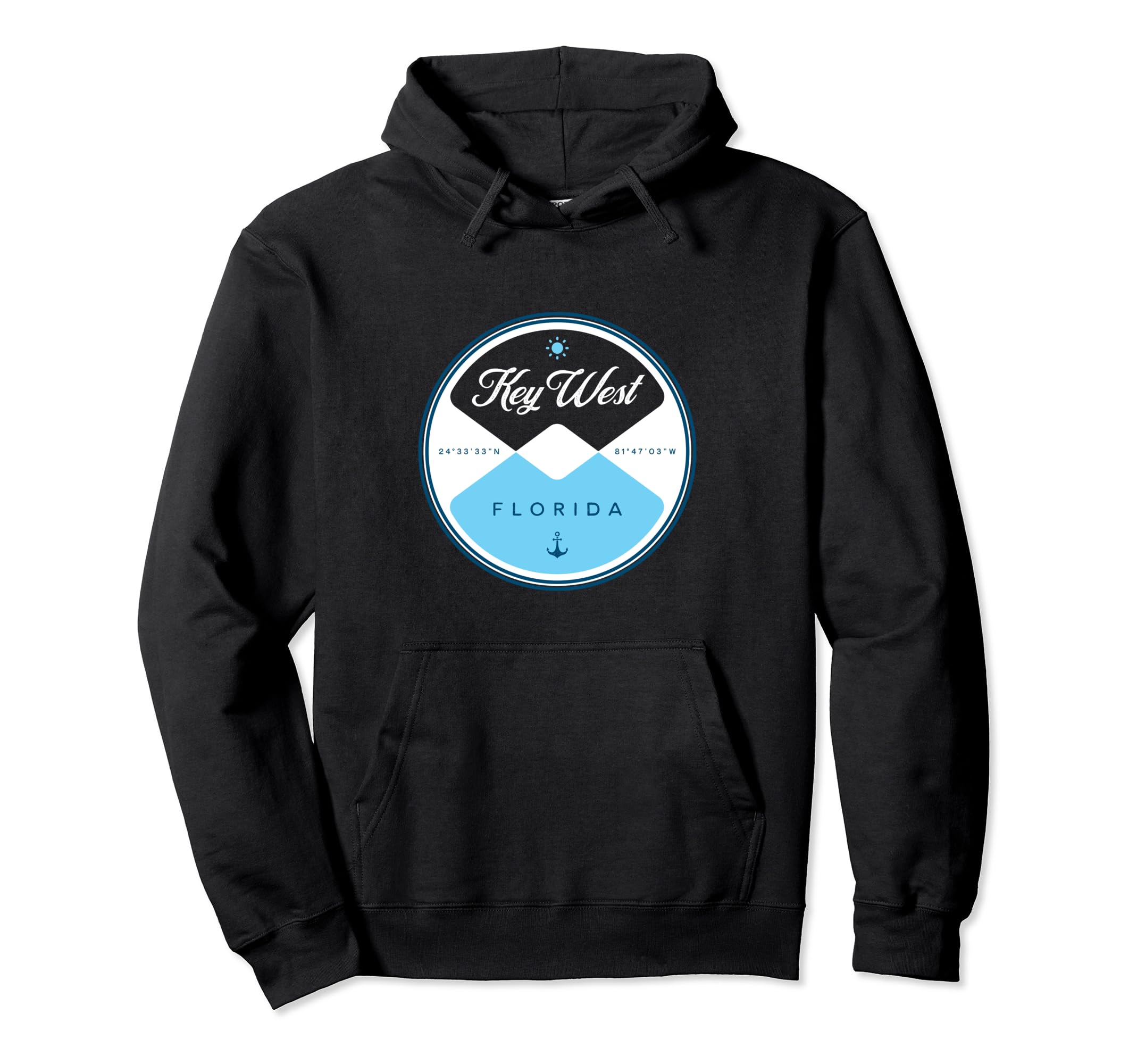 Key West Florida Circle Hoodie - Streetwear Style for Adults - T-Shirt, Sweatshirt, Hoodie