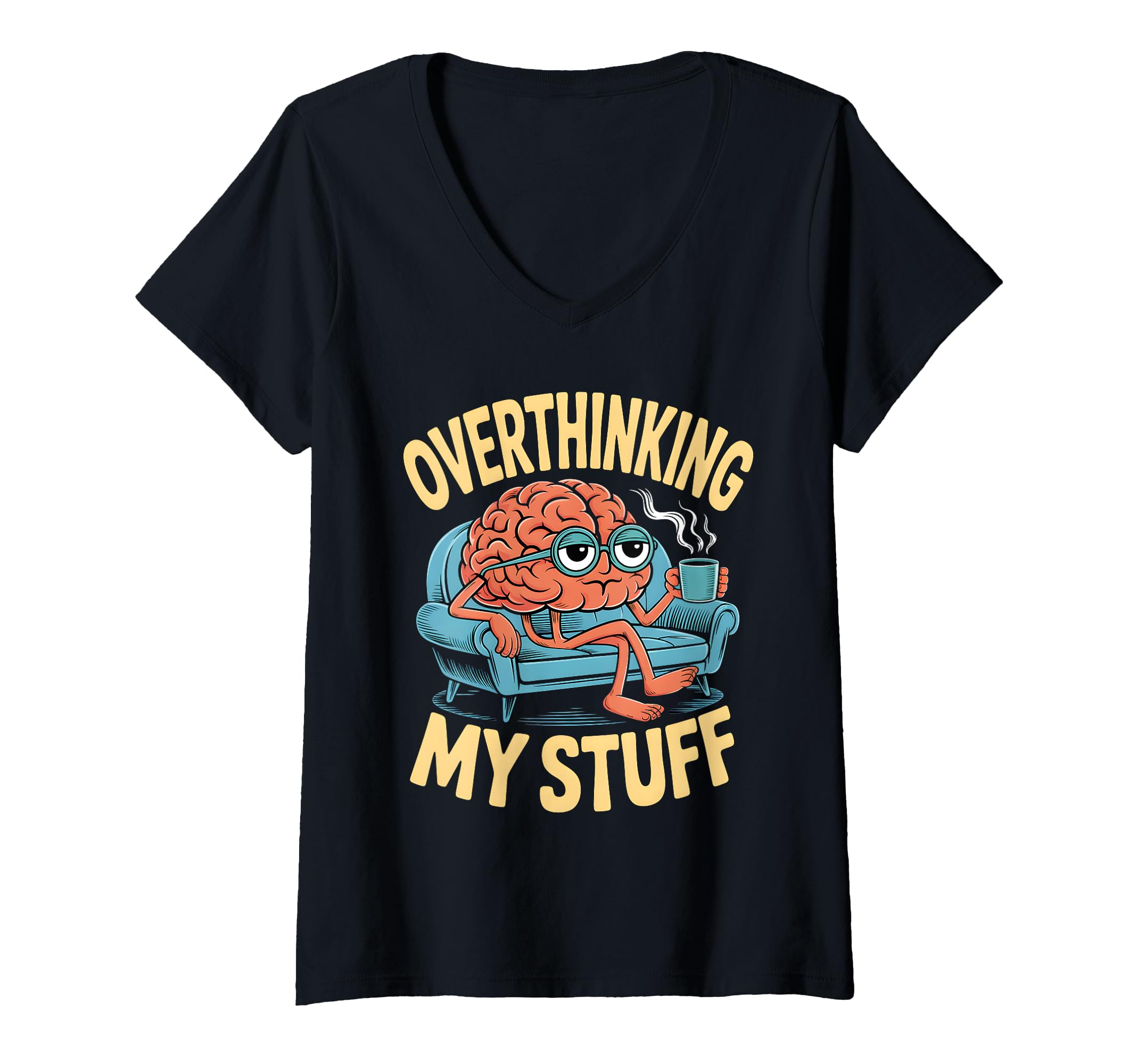 Womens Funny Overthinking Anxiety T-Shirt - Unique Graphic for Adults - T-Shirt, Sweatshirt, Hoodie