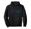 Raccoon Silhouette Synthwave Aesthetic Hoodie - Novelty Apparel for Adults - T-Shirt, Sweatshirt, Hoodie