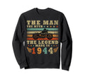 80 Years Biker 1944 Motorcyclist Sweatshirt - Aesthetic Graphic for Adults - T-Shirt, Sweatshirt, Hoodie