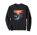 Coastal Village Sunset Sweatshirt - Casual Everyday Wear Men Women - T-Shirt, Sweatshirt, Hoodie