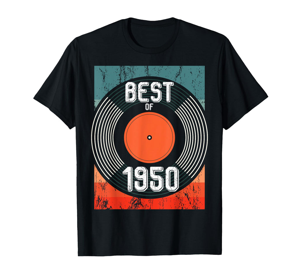 Best 1950 Vinyl Record 72 Birthday T-Shirt - Graphic Print Men Women - T-Shirt, Sweatshirt, Hoodie