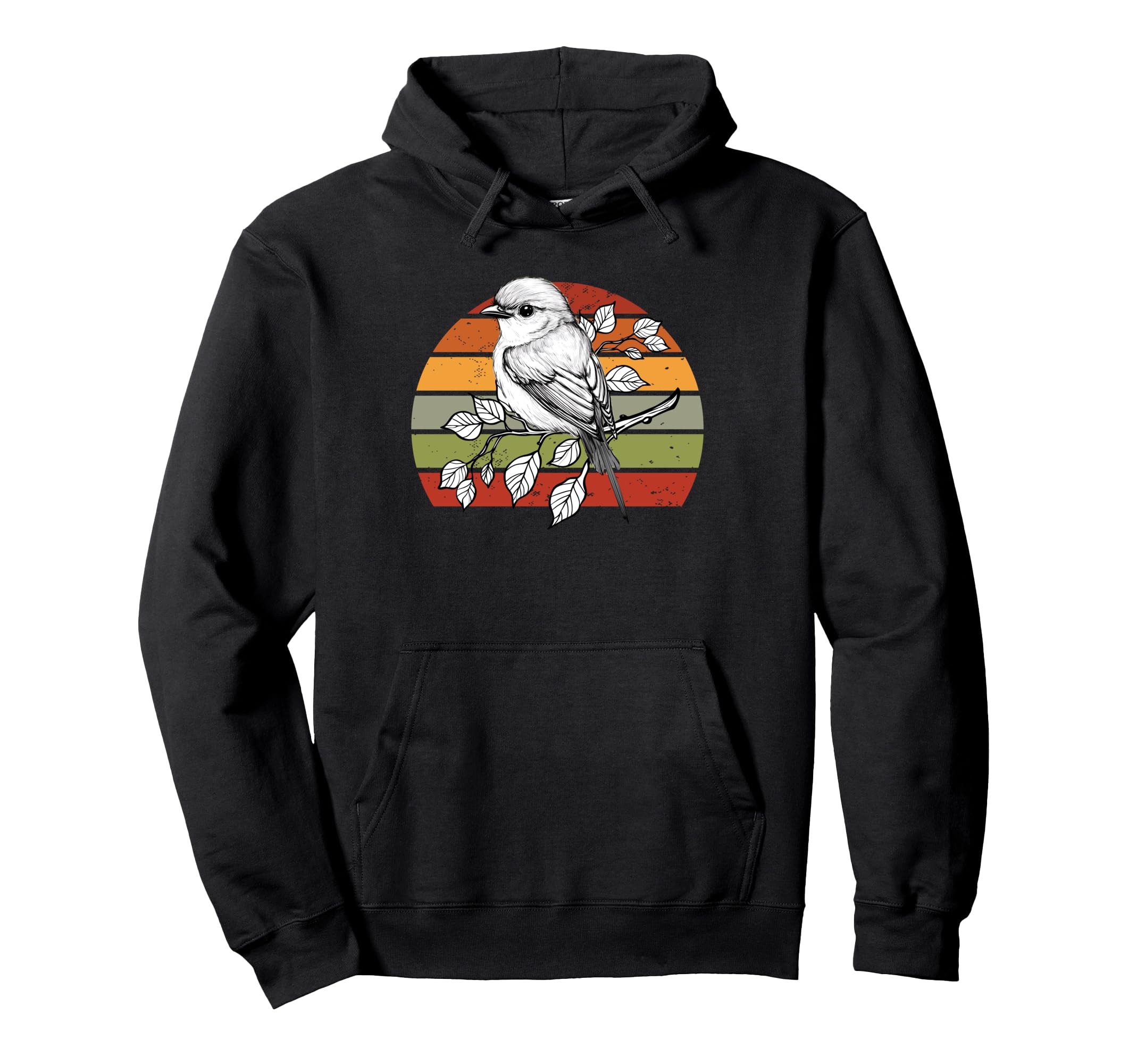 Manakin Bird Leaves Illustration Hoodie - Trendy Graphic for Adults - T-Shirt, Sweatshirt, Hoodie