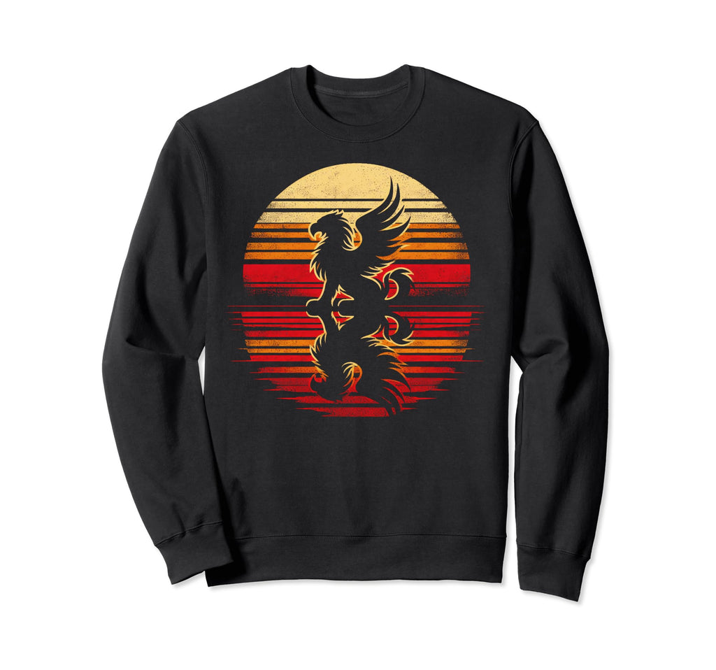 Griffin Sunset Safari 70S Sweatshirt - Minimalist Print for Adults - T-Shirt, Sweatshirt, Hoodie