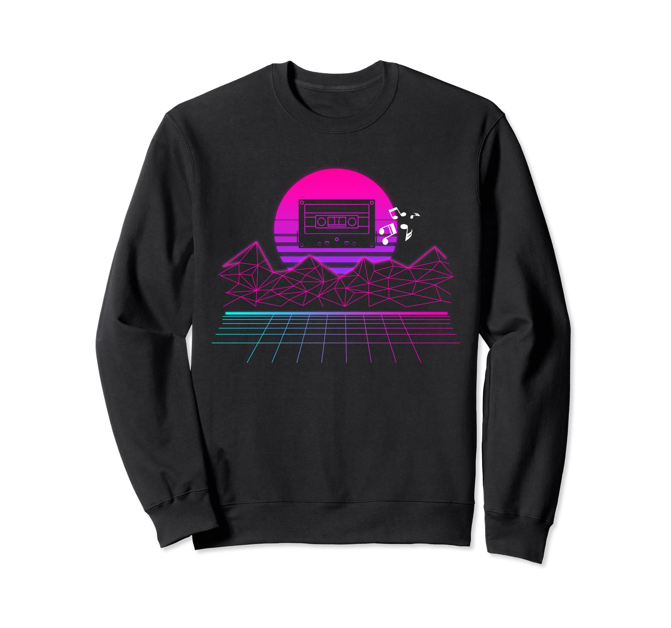 Cassette Music Synthwave 80S Art Sweatshirt - Custom Art Print Unisex - T-Shirt, Sweatshirt, Hoodie