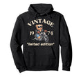 Mens Motorcycle 51St Birthday 1974 Hoodie - Minimalist Print for Adults - T-Shirt, Sweatshirt, Hoodie