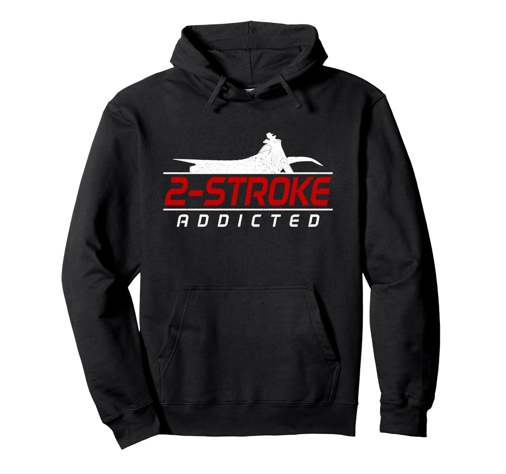 Motocross 2 Stroke Addict Biker Hoodie - Trendy Graphic for Adults - T-Shirt, Sweatshirt, Hoodie