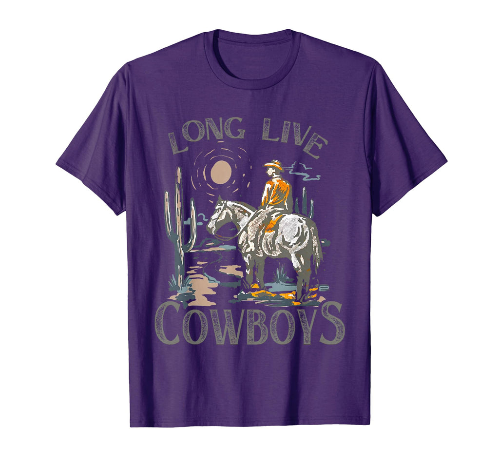 Long Live Cowboys Horse Rodeo Western T-Shirt - Novelty Apparel Men Women - T-Shirt, Sweatshirt, Hoodie