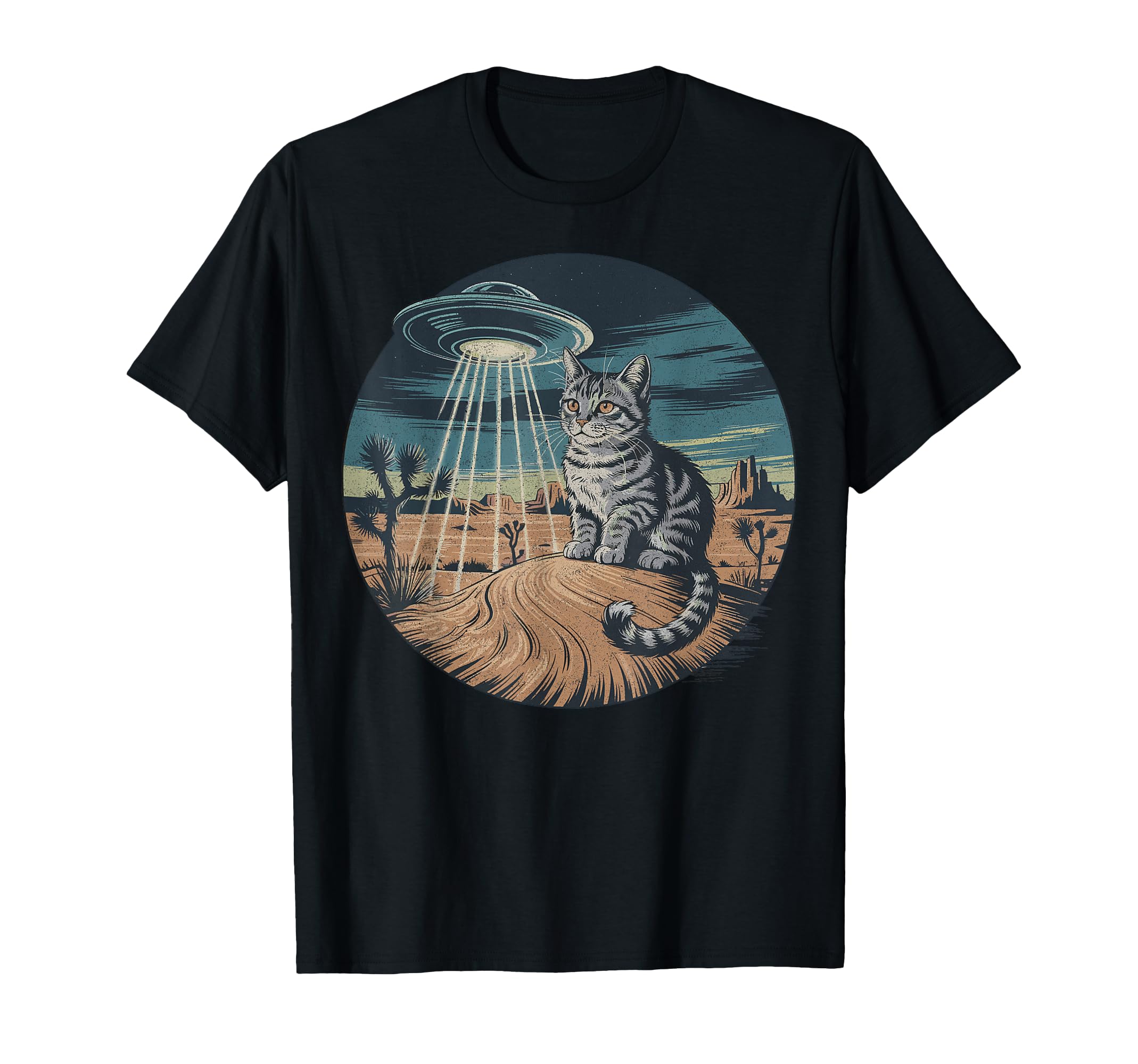 Funny Cat Western Ufo Cowboy Cat T-Shirt - Streetwear Style Men Women - T-Shirt, Sweatshirt, Hoodie