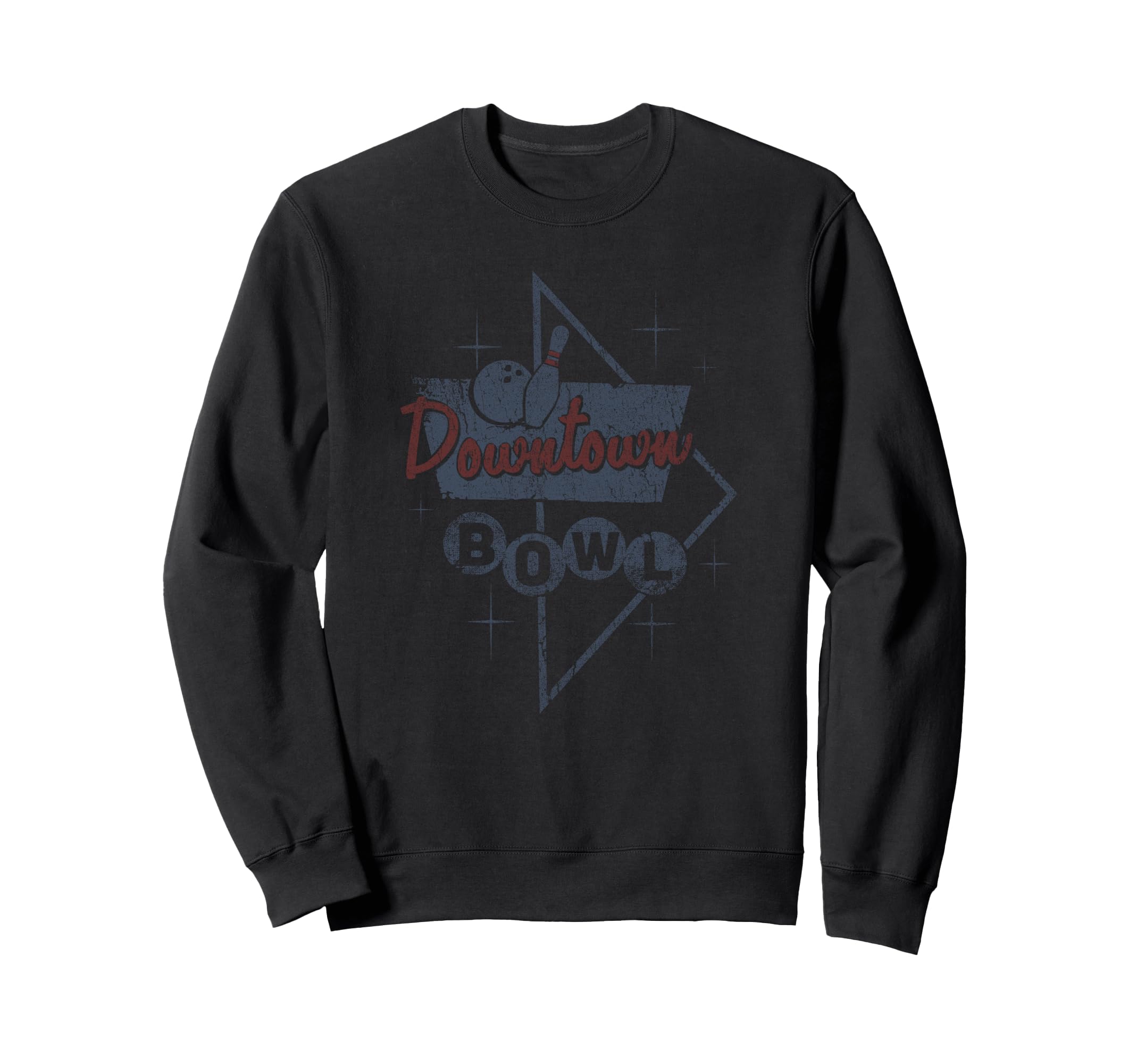 Downtown Bowl Outdoor Sign Distressed Sweatshirt - Minimalist Print Unisex - T-Shirt, Sweatshirt, Hoodie