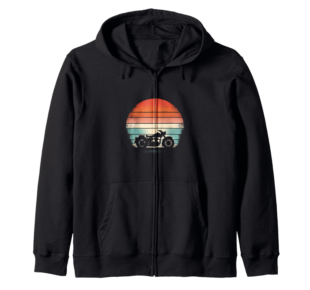 Motorcycle Sunset Hoodie - Fun Novelty Design Unisex - T-Shirt, Sweatshirt, Hoodie