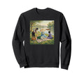 Funny Cats River Picnic Art Sweatshirt - Casual Everyday Wear Unisex - T-Shirt, Sweatshirt, Hoodie