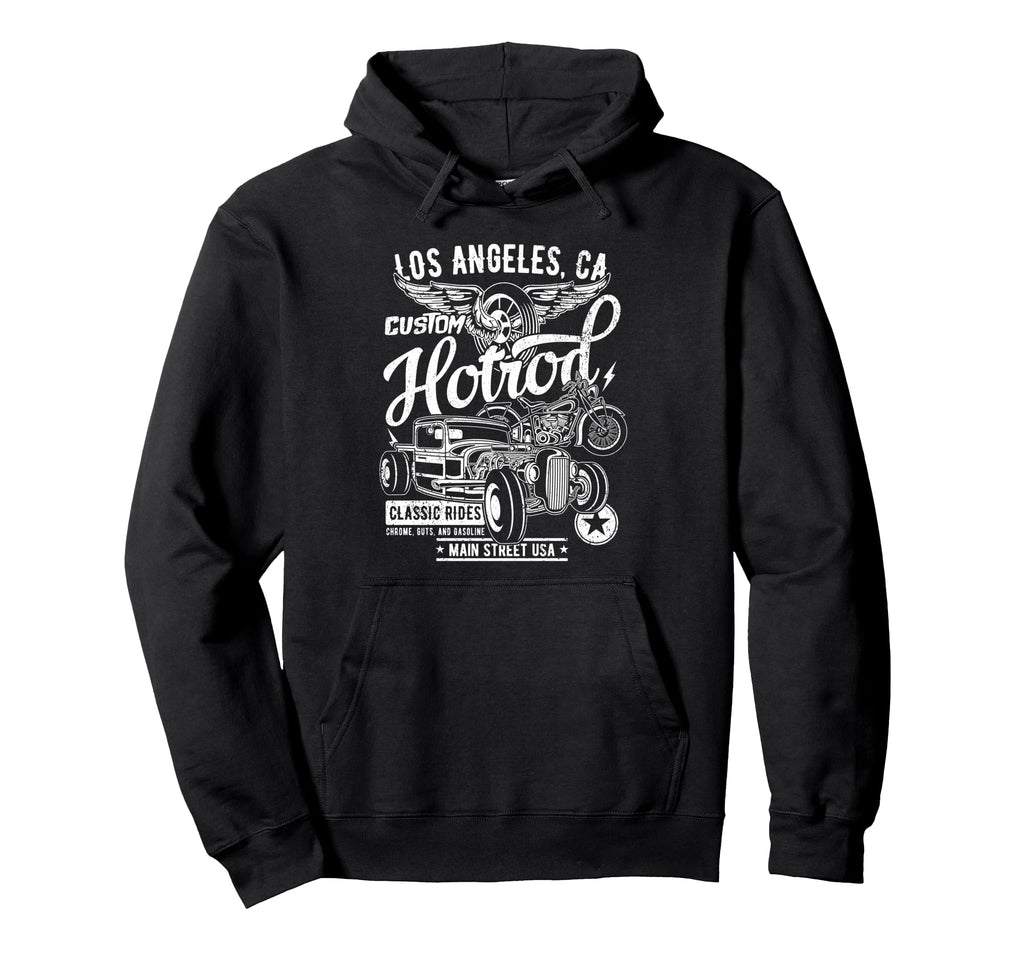 Los Angeles Ca Hotrod Car Motorcycle Hoodie - Casual Everyday Wear Unisex - T-Shirt, Sweatshirt, Hoodie
