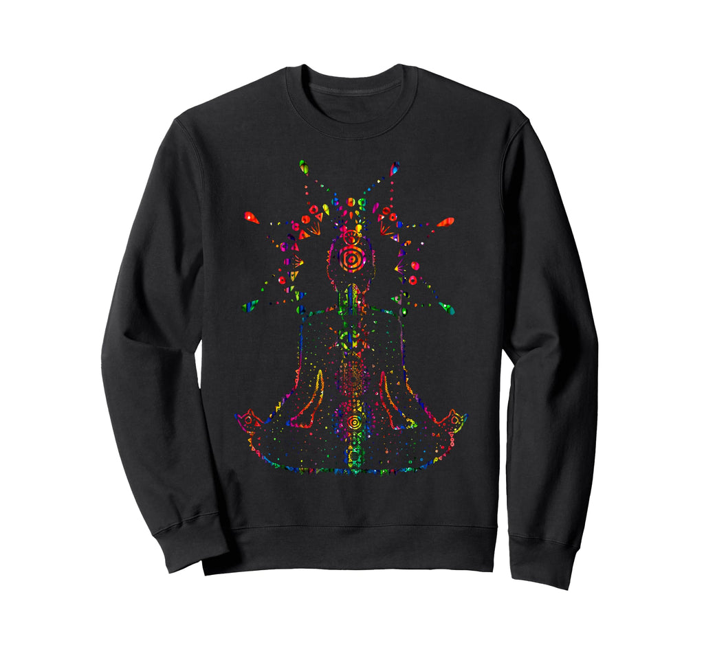 Yoga Lotus Pose Mandala Sweatshirt - Minimalist Print for Adults - T-Shirt, Sweatshirt, Hoodie