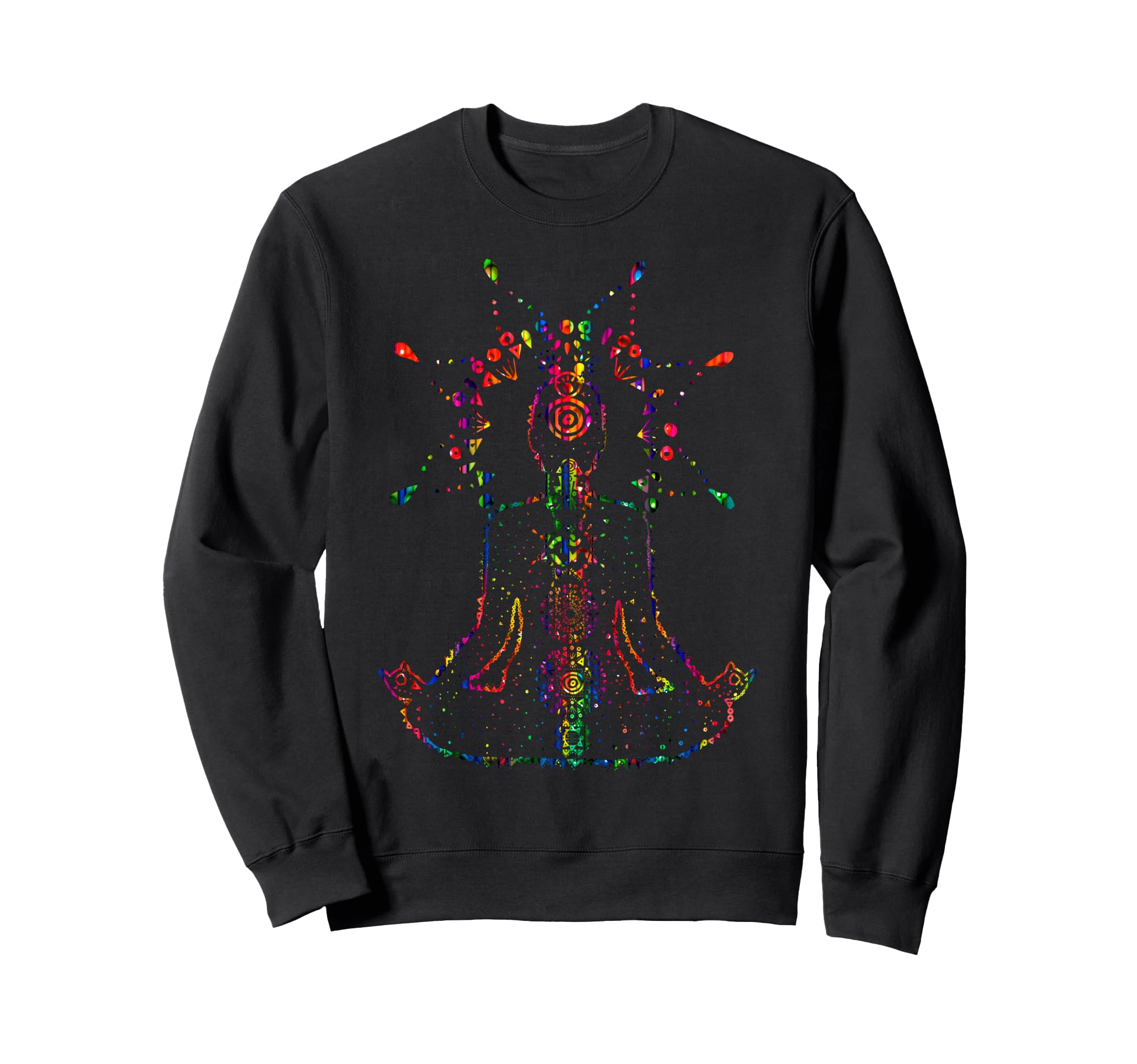 Yoga Lotus Pose Mandala Sweatshirt - Minimalist Print for Adults - T-Shirt, Sweatshirt, Hoodie