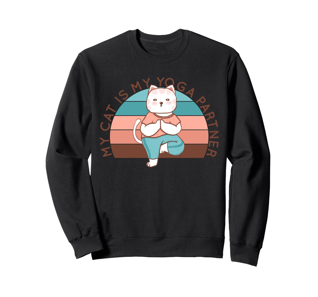 Cat Yoga Poses Cats Practicing Sweatshirt - Unique Graphic for Adults - T-Shirt, Sweatshirt, Hoodie