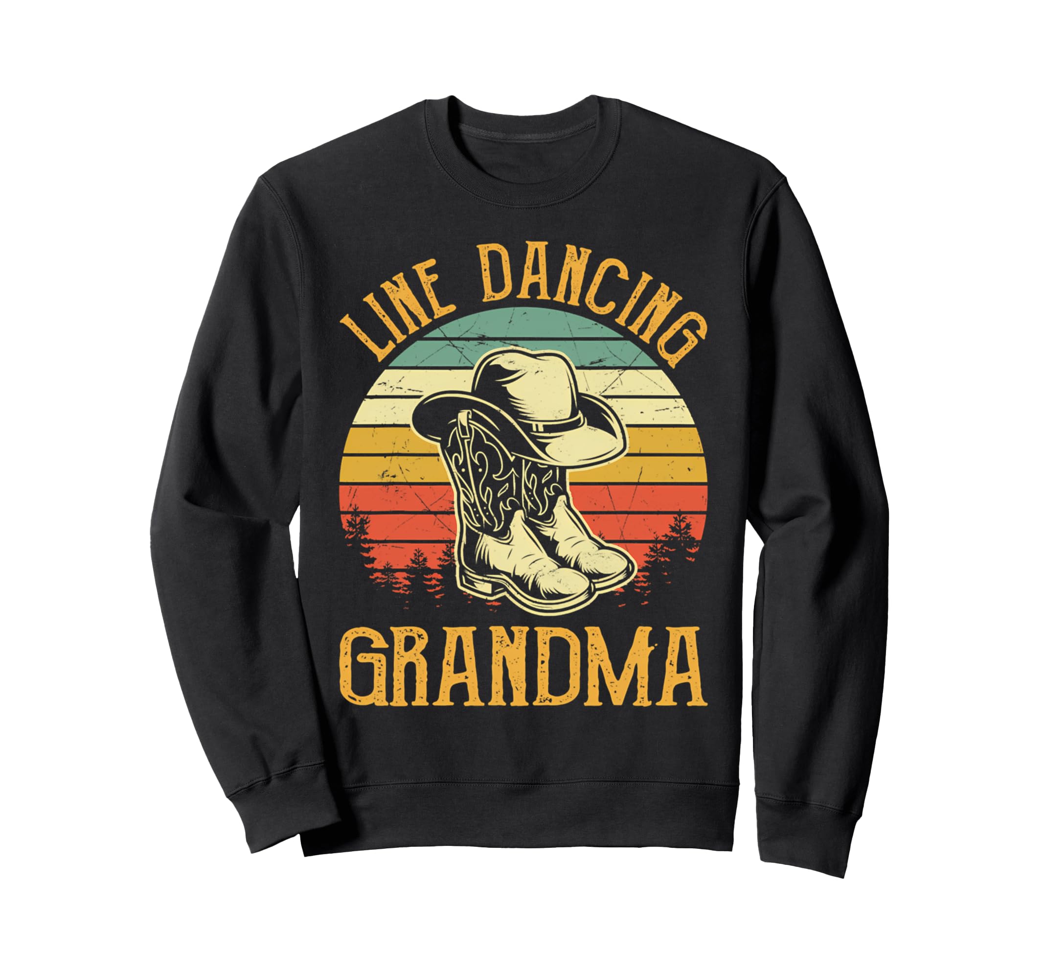 Line Dancing Grandma Western Sweatshirt - Minimalist Print for Adults - T-Shirt, Sweatshirt, Hoodie